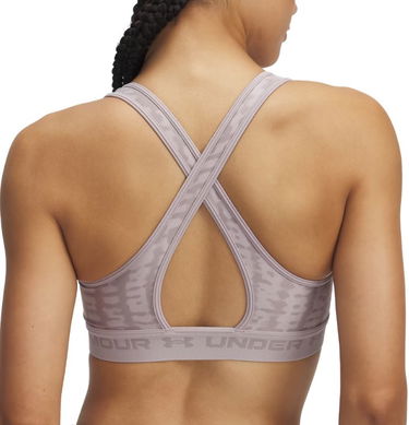Podprsenka Under Armour Under Armour Crossback Mid Print Sports Bra Šedá | 1361042-011, 1