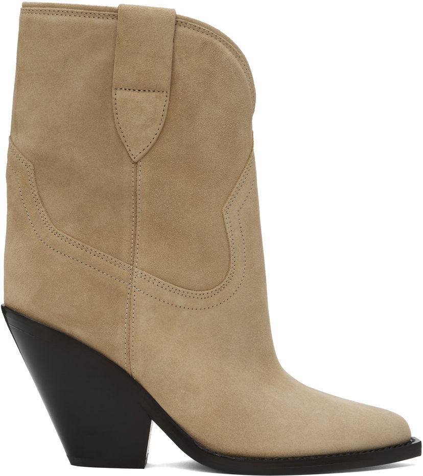 Tenisky a topánky ISABEL MARANT Isabel Marant Leyane Suede Ankle Boots Béžová | 23PBO0004FA-A1A07S