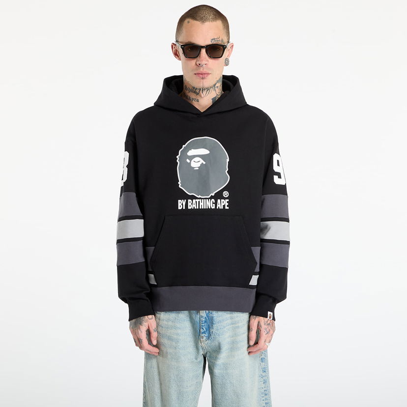 Mikina BAPE Bape Pullover Hoodie with Ape Head Logo Čierna | 001PPL801005MBLK
