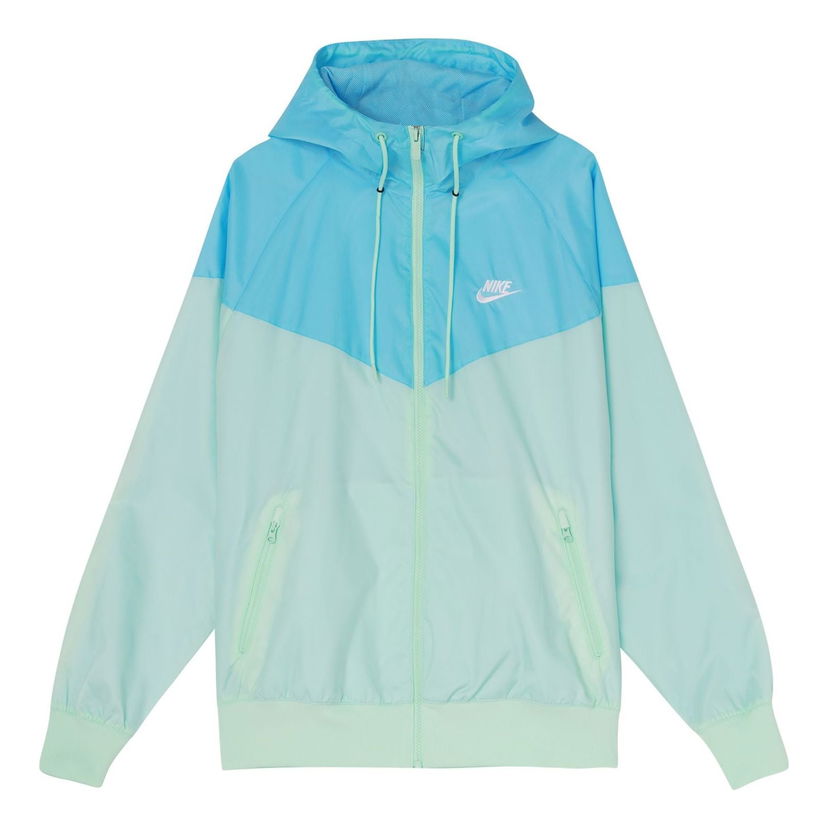 Vetrovka Nike Windrunner Full-Zip Drawstring Hoodie Tyrkysová | DA0002-379