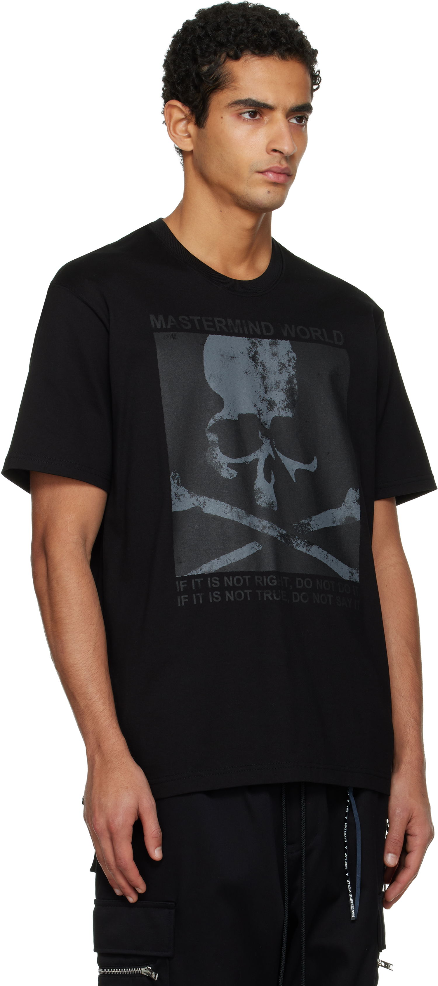 Tričko Mastermind WORLD MASTERMIND WORLD Skull and Crossbones Quote SS T-shirt Čierna | MW25S15-TS057-011, 1