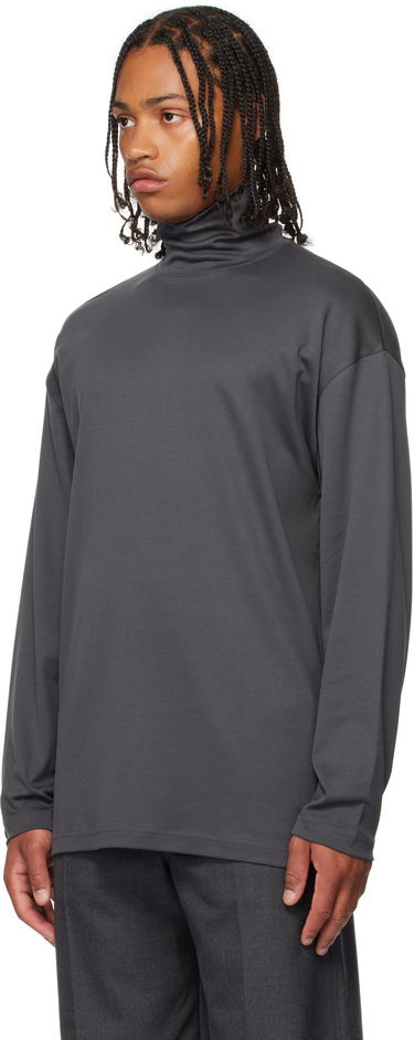 Tričko LEMAIRE Lemaire Relaxed Mock Neck T-Shirt Šedá | TO1467 LJ1043, 3
