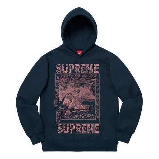 Mikina Supreme Doves Graphic Print Hoodie Modrá | SUP-FW19-309