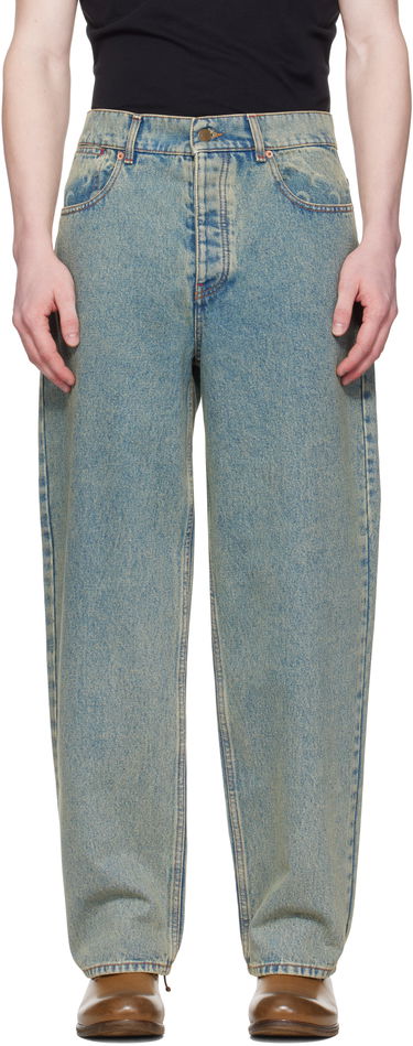Džínsy Marine Serre Marine Serre Moon Laser Baggy Jeans Modrá | MPA070A CDEN0003, 0