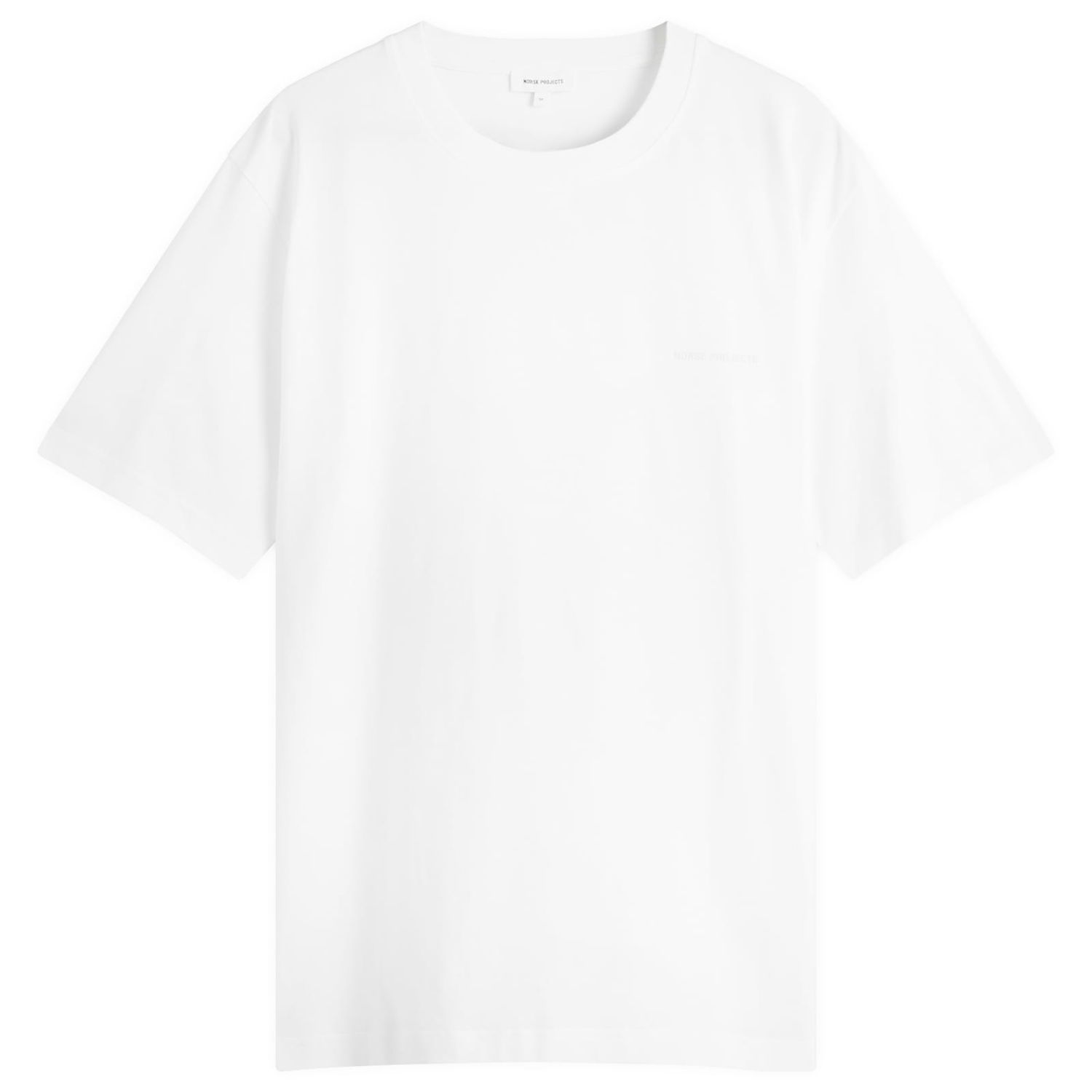 Tričko NORSE PROJECTS Norse Projects Johannes Logo Print T-Shirt, Size Large Biela | N01-0684-0001, 1