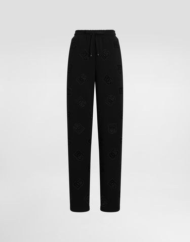 Tepláky Dolce & Gabbana Dolce & Gabbana Jersey Jogging Pants with DG Logo Čierna | FTCYYZGDCTUN0000, 0