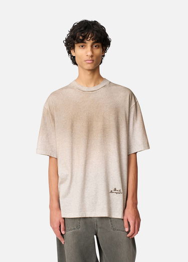 Tričko AXEL ARIGATO Saba Short Sleeve Crewneck Ombre T-Shirt Béžová | A3860003, 8