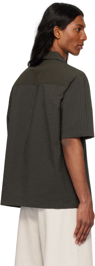 Košeľa MAISON KITSUNÉ Maison Kitsuné Resort Pinstripe Shirt Zelené | OM00421WC5032, 2