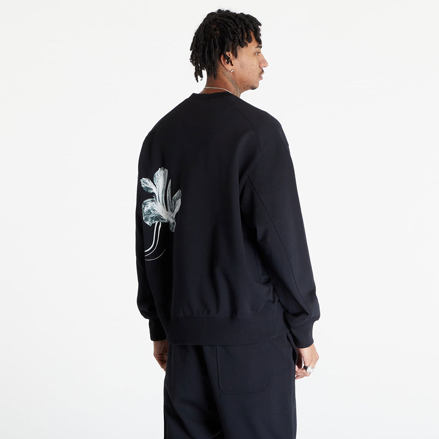 Mikina Y-3 Graphic French Terry Crewneck Sweatshirt UNISEX Čierna | IN4337, 1