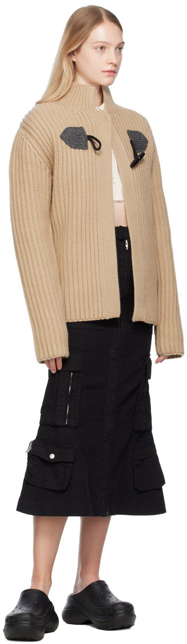 Sveter We11done We11done Duffle Knit Cardigan Béžová | WD-KC3-23-655-U-BG, 3