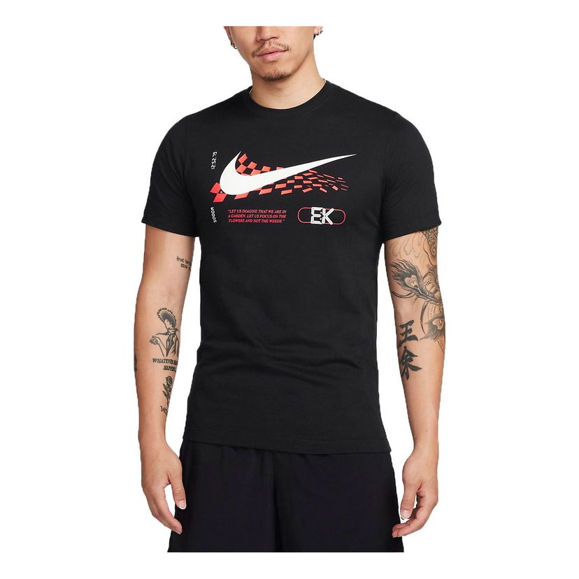 Tričko Nike Dri-FIT Graphic Running T-shirt Čierna | FJ2359-010