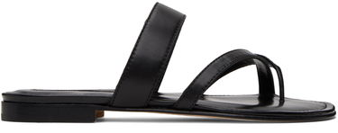 Doplnky Manolo Blahnik Manolo Blahnik Susa Leather Toe-Ring Sandals Čierna | 418-0317, 0