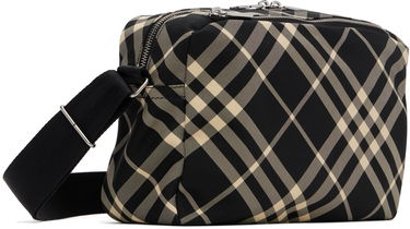 Taška cez rameno Burberry Burberry Check Crossbody Bag Čierna | 8092017, 2