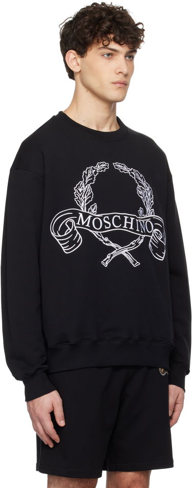 Mikina Moschino Moschino Laurel Crown Logo Sweatshirt Čierna | 251ZZA170502281555, 1
