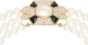 Náhrdelník Valentino Valentino Garavani Triple Strand Pearl Necklace with Gold-Tone and Mother-of-Pearl Clasp Metalická | 6W2J0Y28NBS, 1