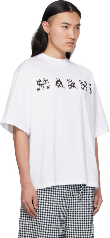 Tričko Marni Marni Pop Fields Logo T-Shirt Biela | HUMU0223IP USCX50, 1