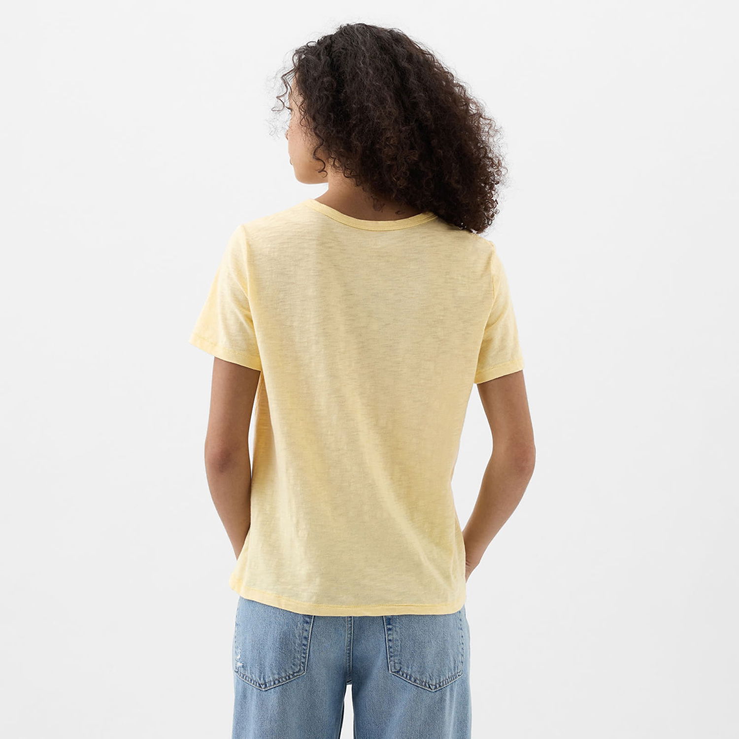 Tričko GAP Logo Slub Tee Maize Žltá | 871344-01, 1