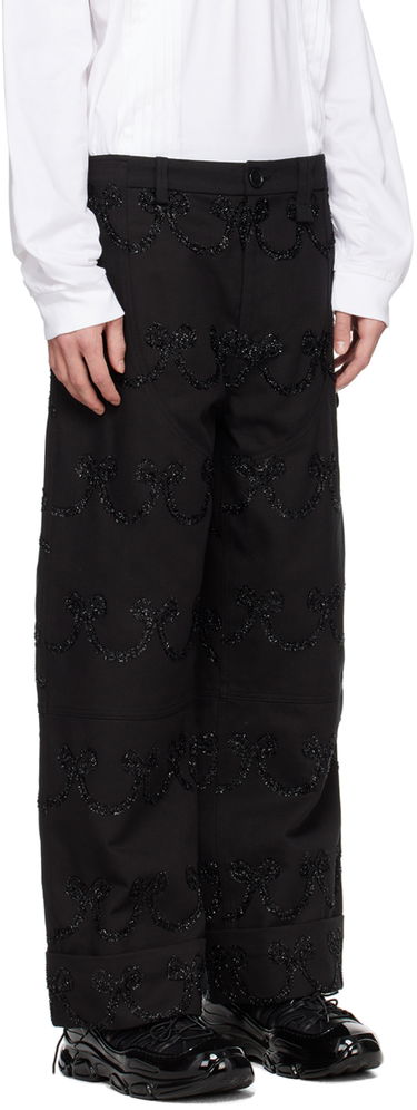Nohavice Simone Rocha Simone Rocha Patterned Wide-Leg Trousers Čierna | 4101 1062, 4