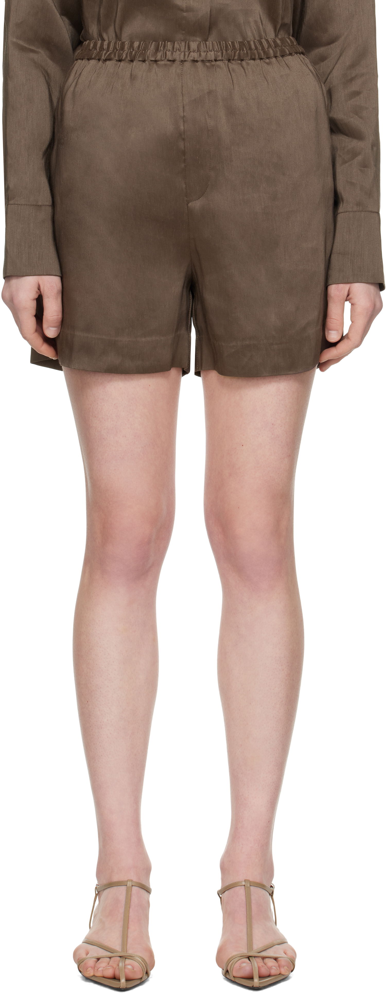 Šortky Loulou de Saison Loulou de Saison Adonia Shorts Hnedá | ADONIA, 0