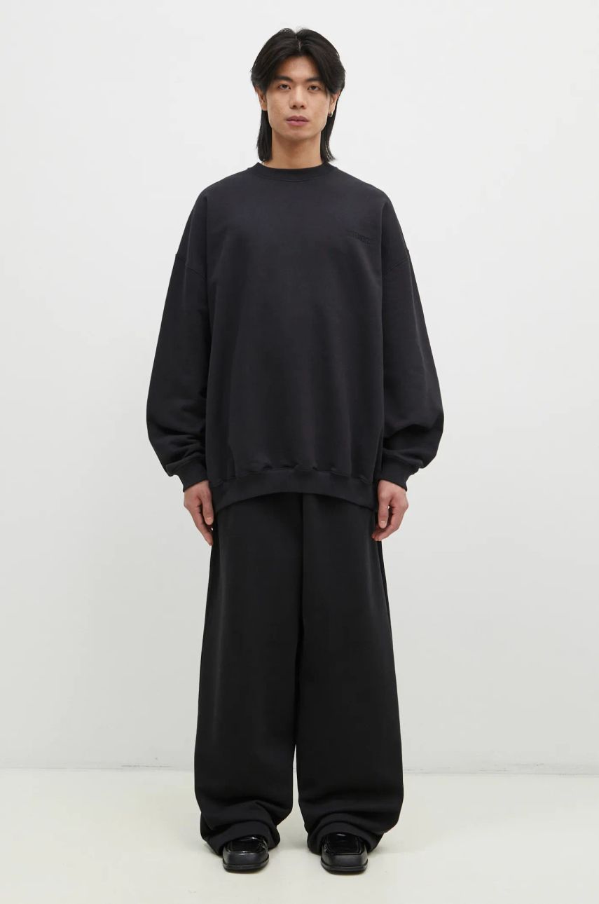 Mikina VETEMENTS Embroidered Logo Oversized Sweatshirt Čierna | UA66CW640B, 1
