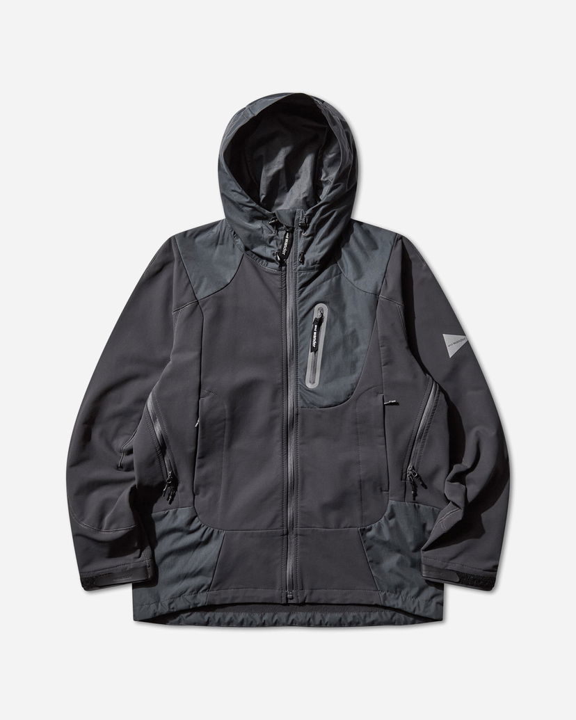 Bunda and wander Hooded Stretch Shell Jacket Šedá | 5745221005 023