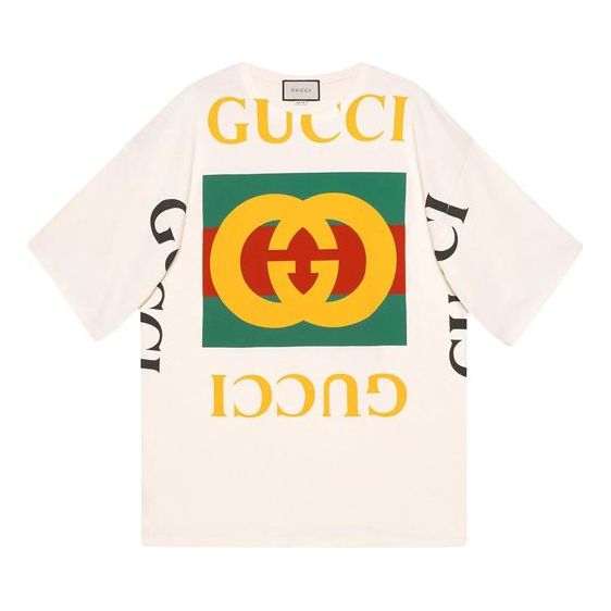 Tričko Gucci Gucci Retro Logo Short Sleeve T-Shirt Biela | 539080-XJA9C-7136, 0