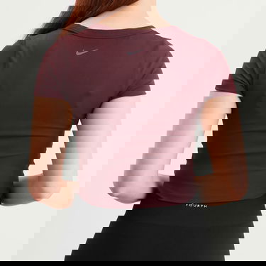 Crop Top Nike Women's One Therma-FIT Short Sleeve Crop Top Vínová | FN2804-652, 5