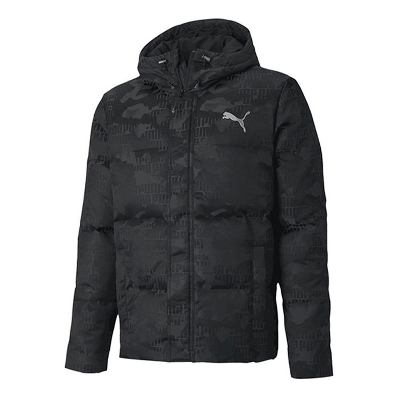 Prešívaná bunda Puma Camo Down Jacket Čierna | 585532-01
