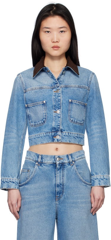 Bunda Stella McCartney Stella McCartney Vintage Wash Cropped Denim Jacket Modrá | 6D03543SQH05, 0