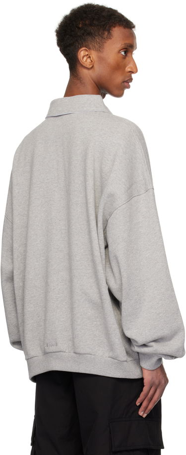 Sveter We11done We11done Pearl Logo Polo Sweatshirt Šedá | WD-TS3-24-739-U-MG, 2