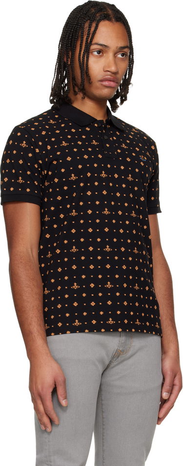 Polo tričko Vivienne Westwood Vivienne Westwood Classic Orb-Patterned Polo Čierna | 2H01000P-J00A6-, 1