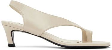 Starostlivosť o obuv TOTEME TOTEME Naplack Leather Thong Heeled Sandals Béžová | 252-WAS0201-LE0020, 0