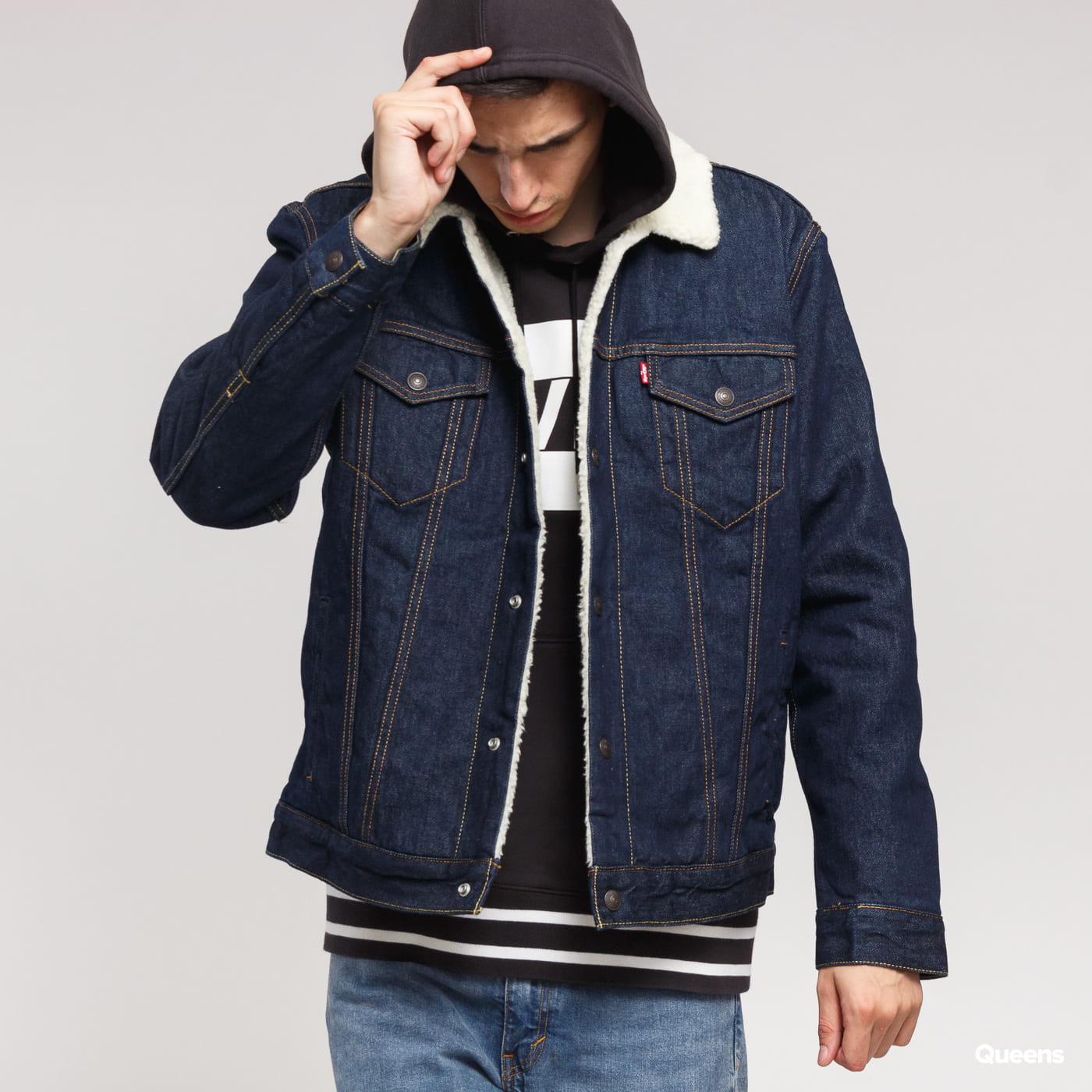Bunda Levi's Type 3 Sherpa Trucker Navy | 16365-0084, 0