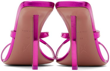 Doplnky Amina Muaddi Amina Muaddi Adriana 95 Heeled Sandals Ružová | ADRIANA SLIPPER METAL MIRROR, 1
