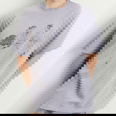 Tričko JW Anderson JW Anderson Cafe Scene Printed T-Shirt, Size Small Šedá | JT0303-PG1510-945, 5