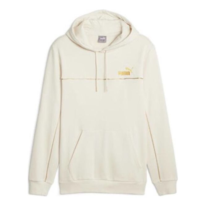 Mikina Puma Luxe Crew Embroidered Logo Hoodie Biela | 680141-87