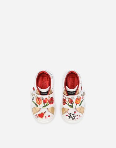 Tenisky a topánky Dolce & Gabbana Printed Calfskin Low-top Biela | DN0143AV686HWF57, 3