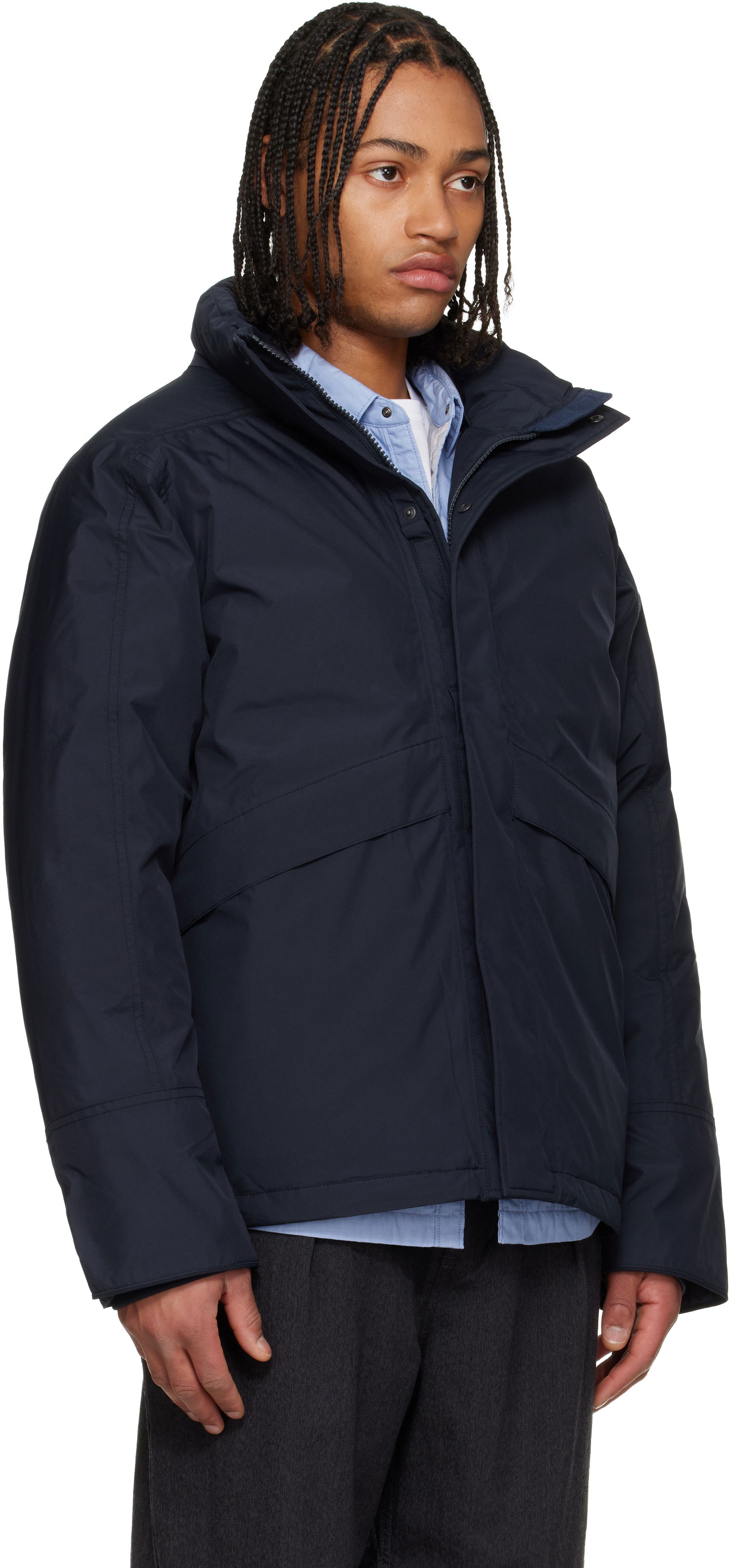 Prešívaná bunda NANAMICA GORE-TEX Short Down Jacket Navy | S25FA058U, 1