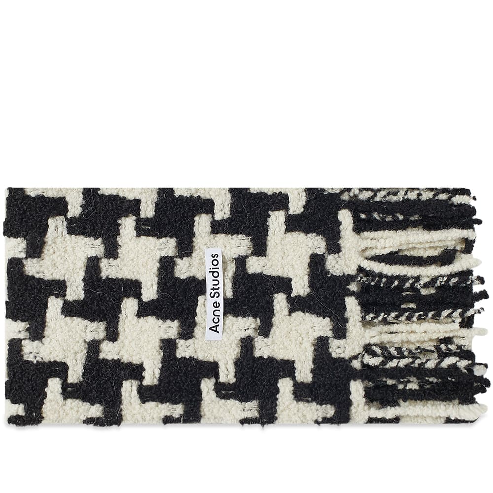 Vadik Houndstooth Scarf White/Black