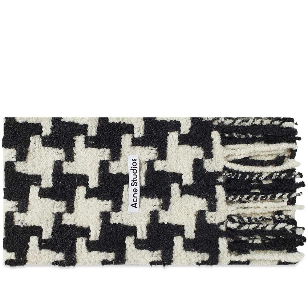Šál Acne Studios Vadik Houndstooth Scarf White/Black Čierna | CA0153-AL4, 0