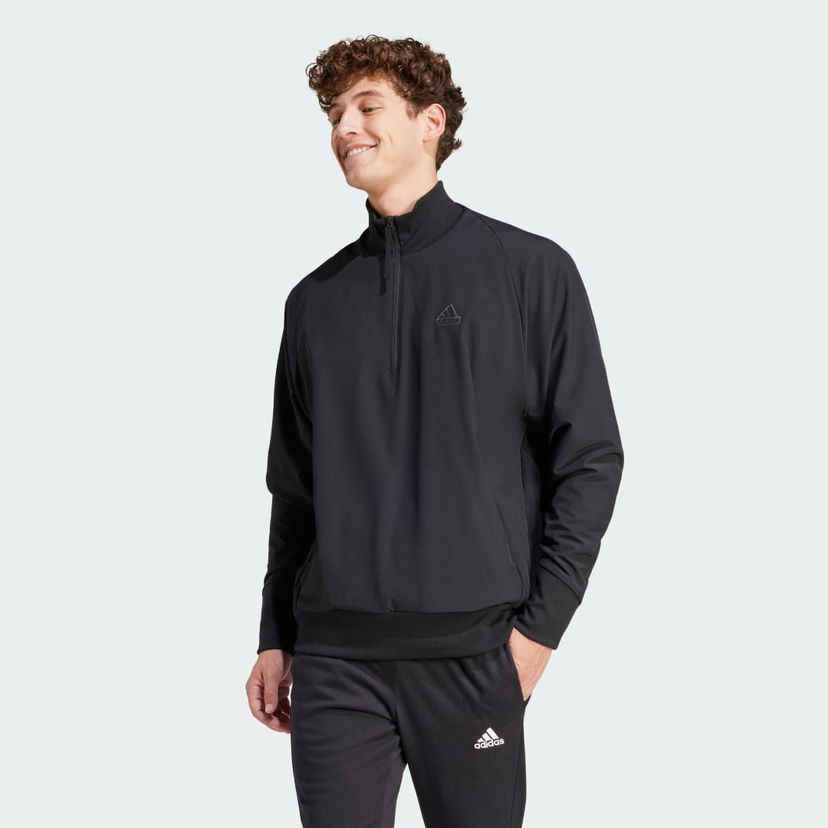 Mikina adidas Performance Z.N.E. Woven Quarter-Zip Čierna | IR5209