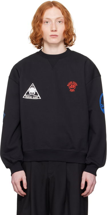 Mikina Marine Serre Marine Serre Souvenir Fleece Oversized Sweatshirt Čierna | UST022A CJER0078, 0