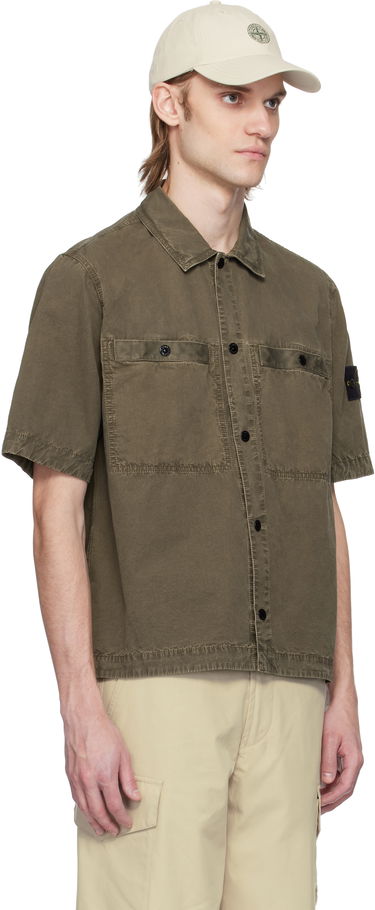 Košeľa Stone Island Stone Island Brushed Organic Cotton Canvas Shirt Zelené | K1S15 1200029 S00WN, 1