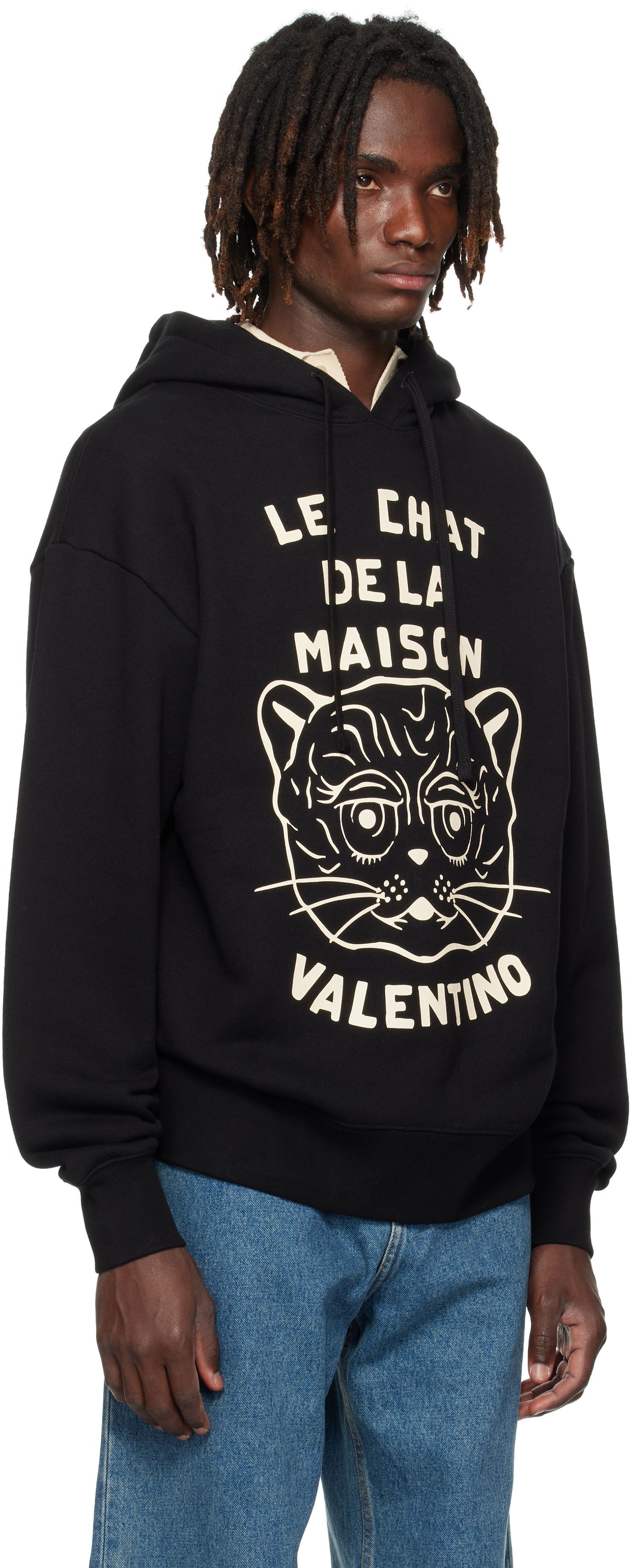Mikina Valentino Valentino 'Le Chat De La Maison' Print Hoodie Čierna | 7V3MF28NB33, 1