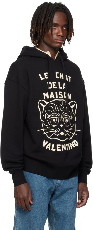 Mikina Valentino Valentino 'Le Chat De La Maison' Print Hoodie Čierna | 7V3MF28NB33, 1