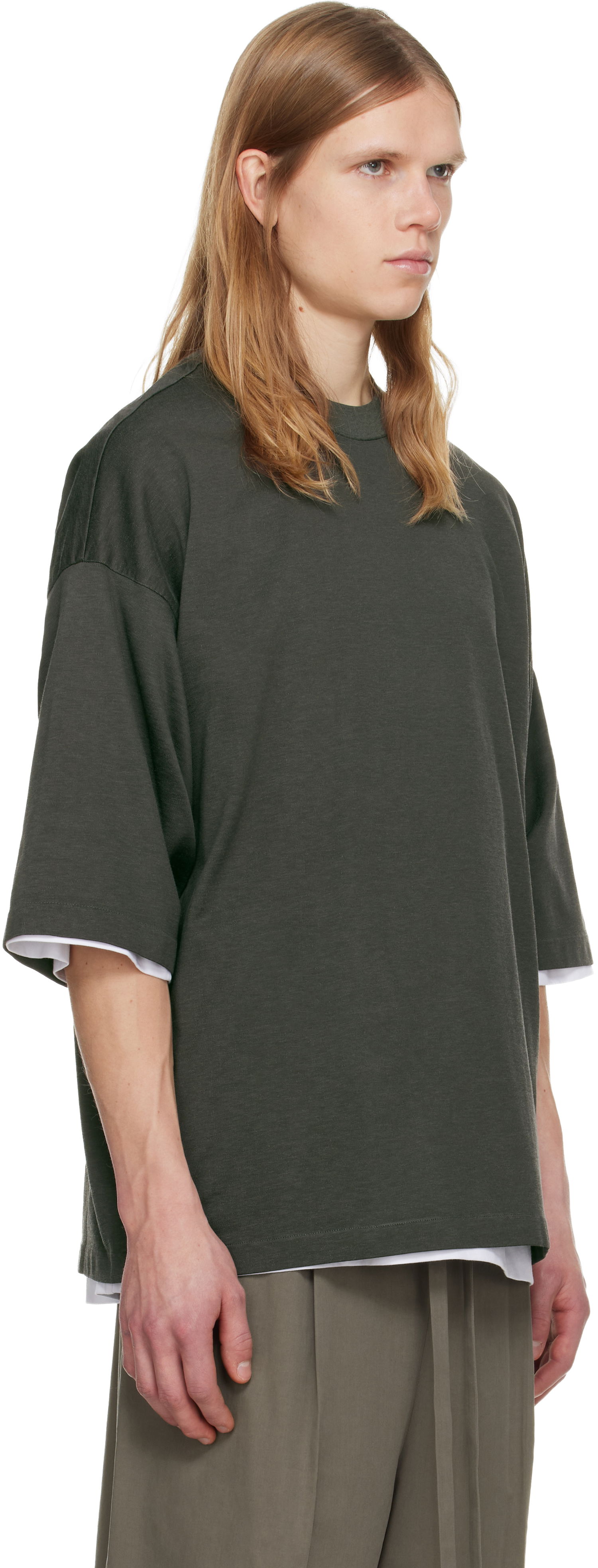 Tričko Fear of God Relaxed Short Sleeve Layered T-shirt Zelené | FG25FW10-103CRY-019, 1