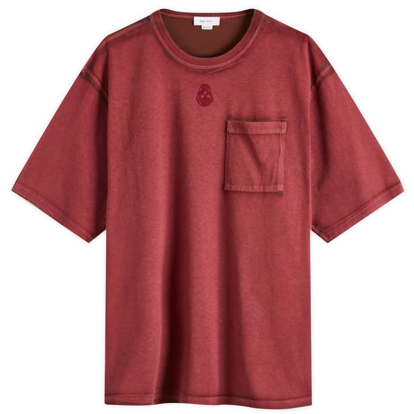 Tričko Alexander McQueen Alexander McQueen Fade Effect T-Shirt, Size Large Červená | 815068-QTAC6-0634
