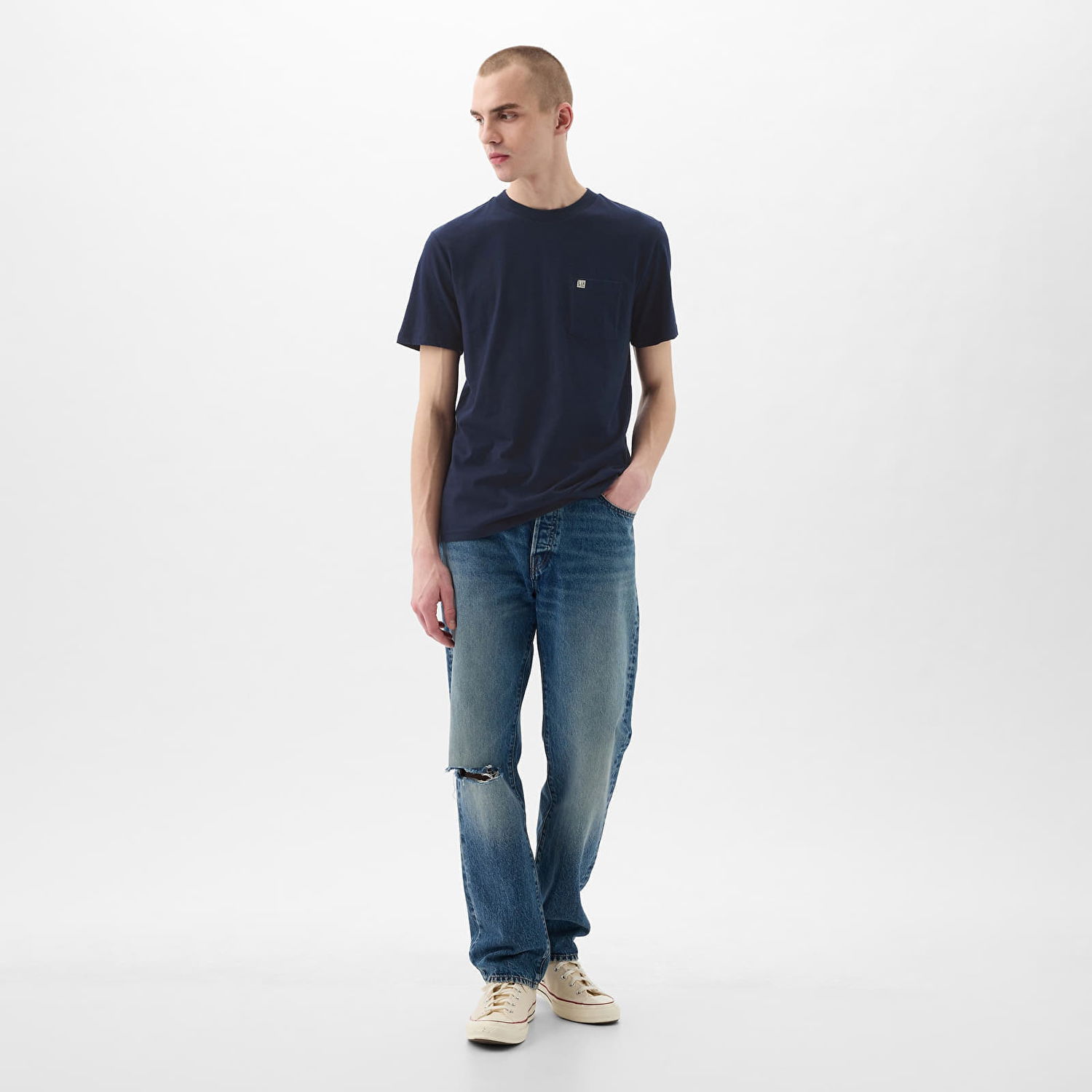 Tričko GAP Pocket Micro Logo Tee Tapestry Navy Navy | 857901-02, 1