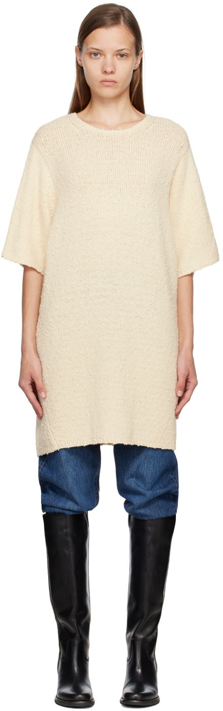 Sveter TOTEME TOTEME Textured Mini Dress Béžová | 224-5124-324, 0
