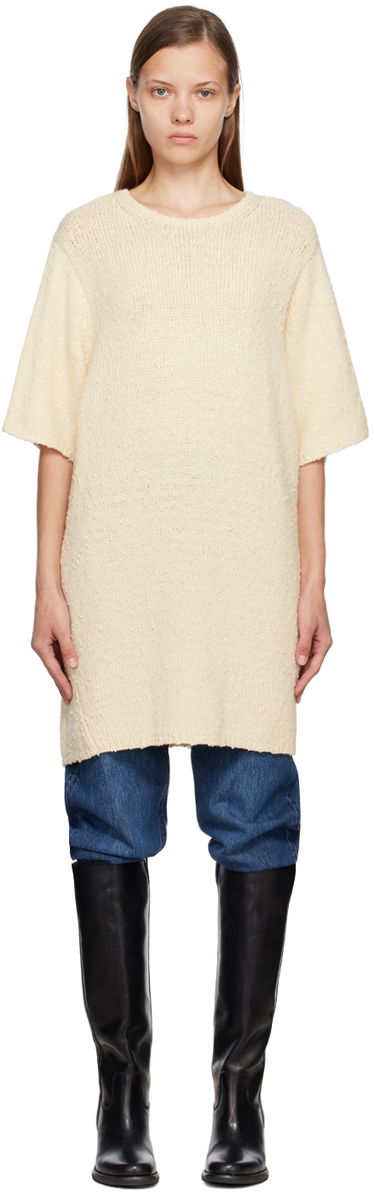 Sveter TOTEME TOTEME Textured Mini Dress Béžová | 224-5124-324, 0